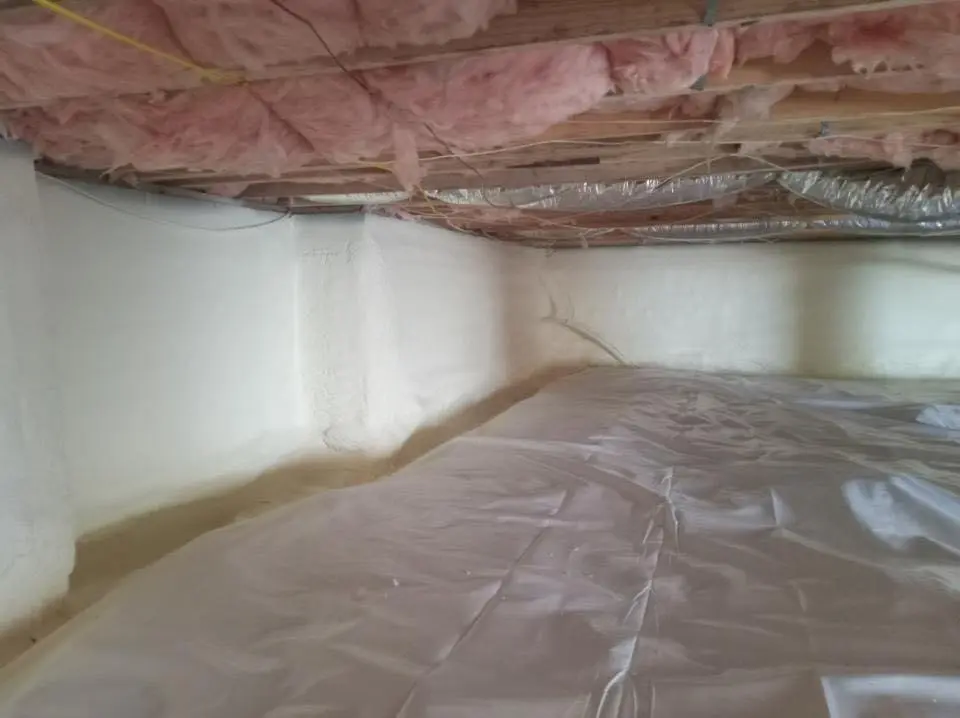 Crawl space encapsulation with closed-cell spray foam for Attic Insulation in Fruitport